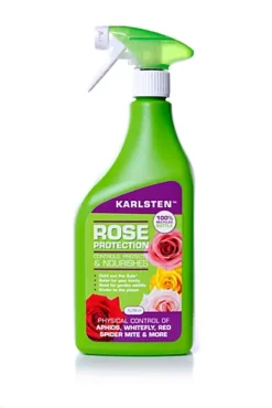 Karlsten Rose Protection 3-in-1 Defender Technology To Control Bugs, Powdery Mildew And Provide Roses With Nutrition