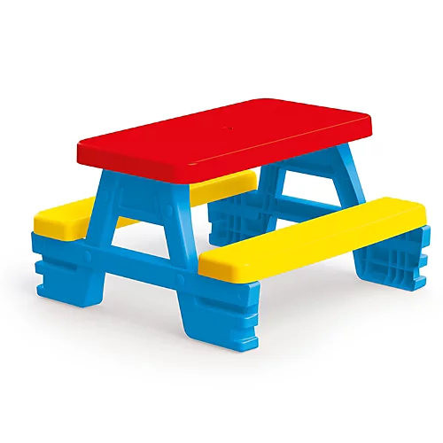 Kids Red, Blue & Yellow Garden Picnic Table 1 Kids Red, Blue & Yellow Garden Picnic Table
