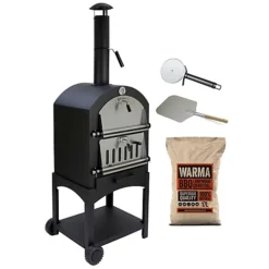 KuKoo Outdoor Pizza Oven & Warma Lumpwood Charcoal