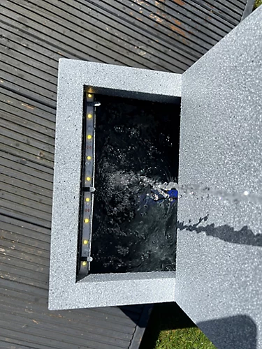 Large Wall Blade Shower Water Feature With LED Lights - Solar Powered 36.5x27x96cm 4 Large Wall Blade Shower Water Feature With LED Lights - Solar Powered 36.5x27x96cm - Image 4