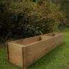 Large Wooden Garden Planter Decking Tub Tan Trough 120 Cm 4ft