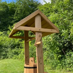 Large Wooden Wishing Well Garden Planter -Outsunny Garden Zone large wooden wishing well garden planter5060266598913 04c MP