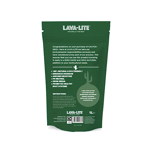 LAVA-LITE Cactus Gro, Natural Growing Media For Cacti, 1 Litre 2 LAVA-LITE Cactus Gro, Natural Growing Media For Cacti, 1 Litre - Image 2