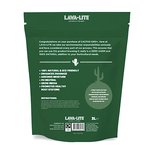 LAVA-LITE Cactus Gro, Natural Growing Media For Cacti, 3 Litres 2 LAVA-LITE Cactus Gro, Natural Growing Media For Cacti, 3 Litres - Image 2