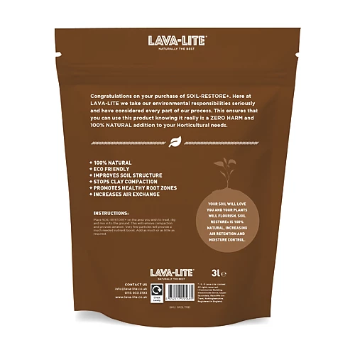 LAVA-LITE Soil Restore, Improves Soil Structure Naturally, 3 Litres 2 LAVA-LITE Soil Restore, Improves Soil Structure Naturally, 3 Litres - Image 2