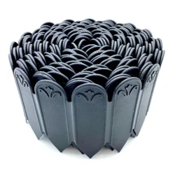 Lawn Edging Spiked Flexible Garden Border Roll For Grass Flower Beds Paths - 10m L