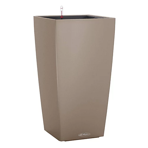 LECHUZA CUBICO Color 30 Sand Brown Floor Self-watering Planter With Substrate And Water Level Indicator H56 L30 W30 Cm, 14L 1 LECHUZA CUBICO Color 30 Sand Brown Floor Self-watering Planter With Substrate And Water Level Indicator H56 L30 W30 Cm, 14L