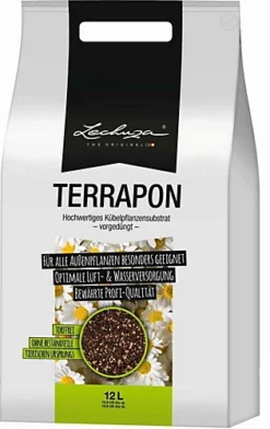 LECHUZA TERRAPON Peat-Free Soil For Outdoor Plants Organic Perlite Potting Compost For Indoor Plants 12 Liter