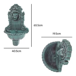 Lion Head Fountain Water Feature 6 Lion Head Fountain Water Feature -Outsunny Garden Zone lion head fountain water feature5025301133405 03c MP