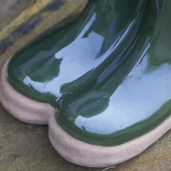 Little And Large Dark Green Wellington Outdoor Boot Summer Ceramic Flower Pot Garden Planter Pot Gift For Gardeners -Outsunny Garden Zone little and large dark green wellington outdoor boot summer ceramic flower pot garden planter pot gift for gardeners5060964604763 03c MP
