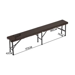 Livingandhome 3Pcs Brown Folding Rattan Plastic Garden Camping Table Chair Set 120 Cm 7 Livingandhome 3Pcs Brown Folding Rattan Plastic Garden Camping Table Chair Set 120 Cm -Outsunny Garden Zone livingandhome 3pcs brown folding rattan plastic garden camping table chair set 120 cm0670586481144 06c MP