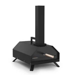 Livingandhome Black Portable Pizza Oven With Pizza Stone And Chimney 35cm W X 78cm D X 74cm H -Outsunny Garden Zone livingandhome black portable pizza oven with pizza stone and chimney 35cm w x 78cm d x 74cm h0735940288873 03c MP