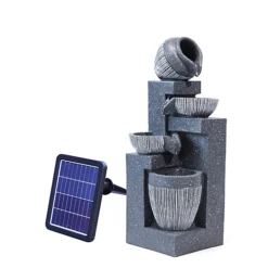 Livingandhome Outdoor LED Water Fountain Rockery Decor With Pump Solar Power -Outsunny Garden Zone livingandhome outdoor led water fountain rockery decor with pump solar power0735940228572 04c MP