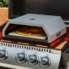 Livingandhome Silver Stainless Steel Pizza Oven With Built In Temperature Gauge