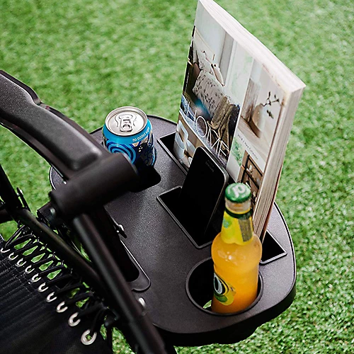 LIVIVO Gravity Chair Cup Holder - Clip On Side Recliner Cup Table, With Mobile Device, Water Cup & Snack Tray Slot 3 LIVIVO Gravity Chair Cup Holder - Clip On Side Recliner Cup Table, With Mobile Device, Water Cup & Snack Tray Slot - Image 3