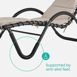 LIVIVO Luxury Soft Padded Sun Lounger With A Canopy - Outdoor Garden Furniture For Patio, Decking & Balcony - Beige 7 LIVIVO Luxury Soft Padded Sun Lounger With A Canopy - Outdoor Garden Furniture For Patio, Decking & Balcony - Beige -Outsunny Garden Zone livivo luxury soft padded sun lounger with a canopy outdoor garden furniture for patio decking balcony beige5056295308050 04c MP