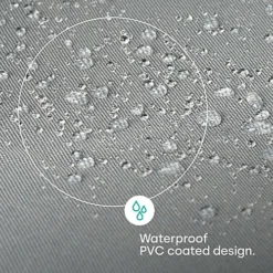 LIVIVO Round Garden Furniture Cover - Waterproof & Windproof Patio Table Cover, Anti-UV Outdoor Furniture Protector - Grey -Outsunny Garden Zone livivo round garden furniture cover waterproof windproof patio table cover anti uv outdoor furniture protector grey5060497644588 04c MP