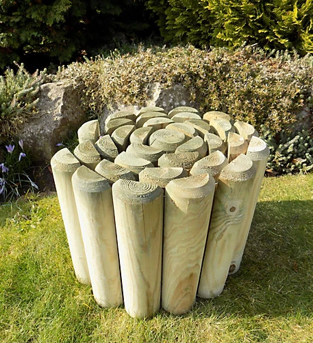 Log Edging Rolls Garden Lawn Border Edge (H)300mm (L)2.4m Set Of 2 2 Log Edging Rolls Garden Lawn Border Edge (H)300mm (L)2.4m Set Of 2 - Image 2