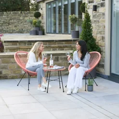 Make It A Home Brasilia Synthetic Weave Steel Framed 3-Piece Garden Bistro Set -Outsunny Garden Zone make it a home brasilia synthetic weave steel framed 3 piece garden bistro set5018207409682 03c MP