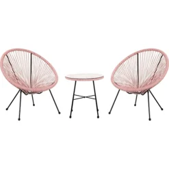 Make It A Home Brasilia Synthetic Weave Steel Framed 3-Piece Garden Bistro Set -Outsunny Garden Zone make it a home brasilia synthetic weave steel framed 3 piece garden bistro set5018207409682 04c MP