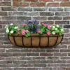 Manor Garden Black Metal Wall Basket Manger Trough Planter (75cm)