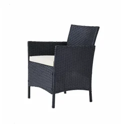 Maya 5 Piece Rattan Garden Lounge Set Outdoor Patio With Bench & Table, Black -Outsunny Garden Zone maya 5 piece rattan garden lounge set outdoor patio with bench table black5060678409470 04c MP