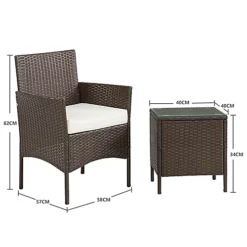 Mcc Direct Rattan Furniture Garden Table And Chair Set Rome Brown -Outsunny Garden Zone mcc direct rattan furniture garden table and chair set rome brown5060856462617 03c MP