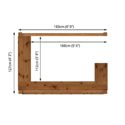 Mercia 6x4 Pent Tongue & Groove Garden Bar -Outsunny Garden Zone mercia 6x4 pent tongue groove garden bar5029442002538 02t BQ