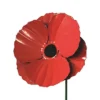 Metal Poppy Decorative Garden Stakes