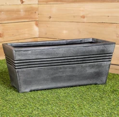 Milano Grey Pewter Effect Trough Garden Planter 58.5cm W X 23cm H X 25cm D 6 Milano Grey Pewter Effect Trough Garden Planter 58.5cm W X 23cm H X 25cm D -Outsunny Garden Zone milano grey pewter effect trough garden planter 58 5cm w x 23cm h x 25cm d5060559859882 03c MP