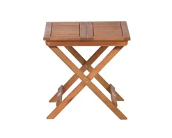 Mini Folding Side Square Table - Acacia 5 Mini Folding Side Square Table - Acacia -Outsunny Garden Zone mini folding side square table acacia5020125256927 03c MP