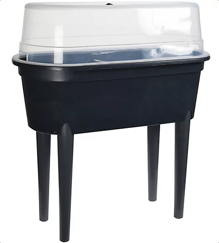 Mini Raised Propagator Greenhouse Outdoor Herb Garden Dark Grey 1 Mini Raised Propagator Greenhouse Outdoor Herb Garden Dark Grey