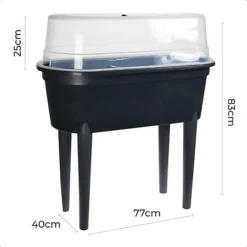 Mini Raised Propagator Greenhouse Outdoor Herb Garden Dark Grey 7 Mini Raised Propagator Greenhouse Outdoor Herb Garden Dark Grey -Outsunny Garden Zone mini raised propagator greenhouse outdoor herb garden dark grey5060575073736 06c MP