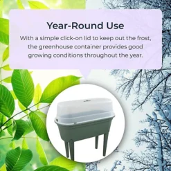 Mini Raised Propagator Greenhouse Outdoor Herb Garden Green -Outsunny Garden Zone mini raised propagator greenhouse outdoor herb garden green5060575072944 03c MP