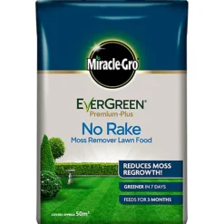 Miracle-Gro No Rake Lawn Fertiliser Granules 50m² 5kg
