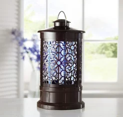 Moroccan Style Electric Mosquito Killer Lamp - Freestanding Or Hanging Insect Zapper - Measures H22.5 X 12.5cm Diameter