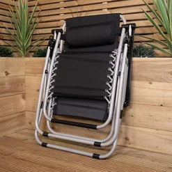 Multi Position Garden Gravity Relaxer Chair / Sun Lounger - BLACK/SILVER 6 Multi Position Garden Gravity Relaxer Chair / Sun Lounger - BLACK/SILVER -Outsunny Garden Zone multi position garden gravity relaxer chair sun lounger black silver5060907229923 03c MP