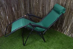 Multi Position Textoline Garden Relaxer Chair Lounger - Green -Outsunny Garden Zone multi position textoline garden relaxer chair lounger green5056589109516 04c MP