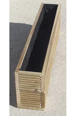 Narrow Decking Garden Trough Planter 20cm Wide X 33cm High - 80cm
