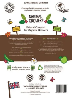 Natural Compost - Organic & Peat Free 50 Litres -Outsunny Garden Zone natural compost organic peat free 50 litres5060627680097 04c MP
