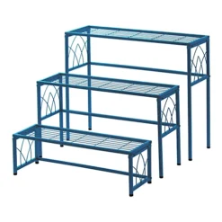 Nesting Plant Stand 3 Piece Set - Blue