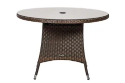 Nevada Brown 4 Seater KD Round Dining Set -Outsunny Garden Zone nevada brown 4 seater kd round dining set5020125302532 03c MP