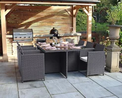 Nevada Grey 6 Seater Cube Dining Set