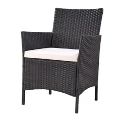Newport Rattan Garden Furniture Set Conservatory Patio Outdoor Table Chairs Sofa Cover, Black Plus Cover -Outsunny Garden Zone newport rattan garden furniture set conservatory patio outdoor table chairs sofa cover black plus cover5060678407391 04c MP