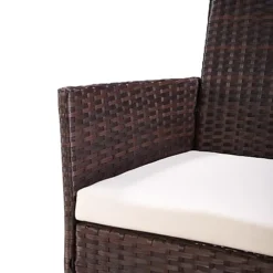 Newport Rattan Garden Furniture Set Conservatory Patio Outdoor Table Chairs Sofa, Dark Brown -Outsunny Garden Zone newport rattan garden furniture set conservatory patio outdoor table chairs sofa dark brown5060678407360 03c MP