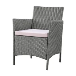 Newport Rattan Garden Furniture Set Conservatory Patio Outdoor Table Chairs Sofa, Dark Grey Plus Cover -Outsunny Garden Zone newport rattan garden furniture set conservatory patio outdoor table chairs sofa dark grey plus cover5060678407421 03c MP