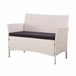 Newport Rattan Garden Furniture Set Conservatory Patio Outdoor Table Chairs Sofa, Light Grey Plus Cover -Outsunny Garden Zone newport rattan garden furniture set conservatory patio outdoor table chairs sofa light grey plus cover5060678407414 03c MP