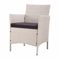 Newport Rattan Garden Furniture Set Conservatory Patio Outdoor Table Chairs Sofa, Light Grey Plus Cover -Outsunny Garden Zone newport rattan garden furniture set conservatory patio outdoor table chairs sofa light grey plus cover5060678407414 04c MP