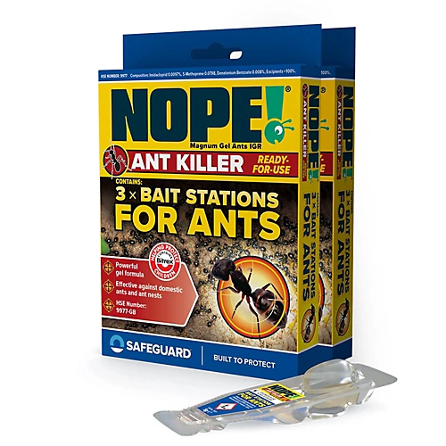 NOPE Ant Killer Bait Station (6 X 5g) Kills Ants & Eradicates Nest For Indoor & Outdoor Use 1 NOPE Ant Killer Bait Station (6 X 5g) Kills Ants & Eradicates Nest For Indoor & Outdoor Use
