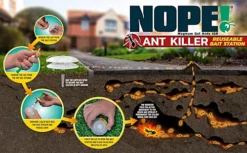 NOPE Ant Killer - X2 Reusable Bait Stations And Baited Ant Gel Syringe (x6 Doses) -Outsunny Garden Zone nope ant killer x2 reusable bait stations and baited ant gel syringe x6 doses 5060132767344 03c MP